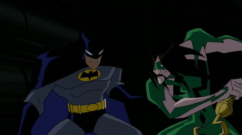 Riddler battles Batman