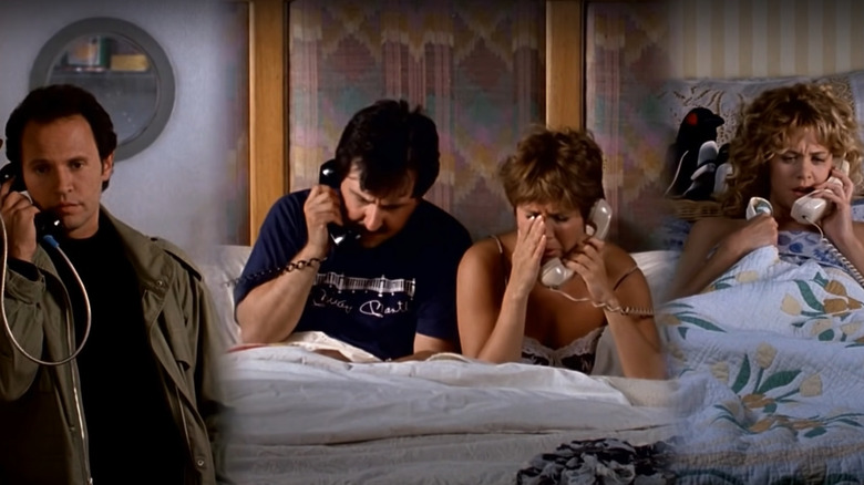 Harry and Sally on phone with friends