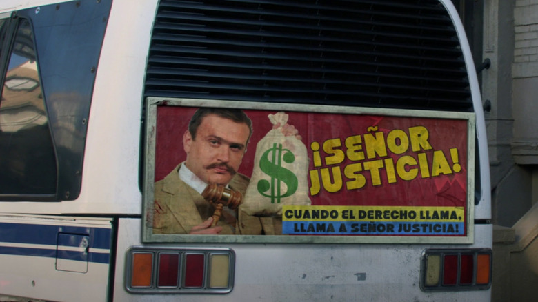 Mustache Marshall bus advertisement