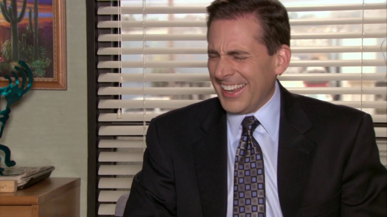 Michael Scott laughing