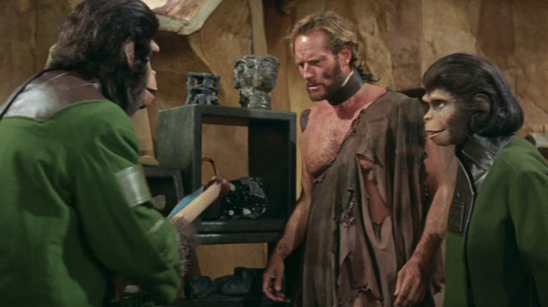 Charlton Heston with apes 