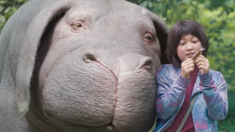 Okja and Mija in forest