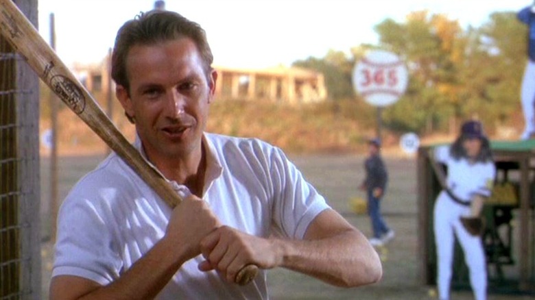 Bull Durham holds up bat