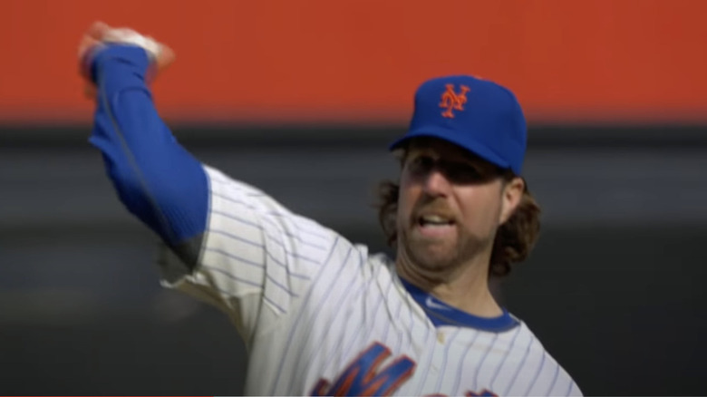 R.A. Dickey pitching