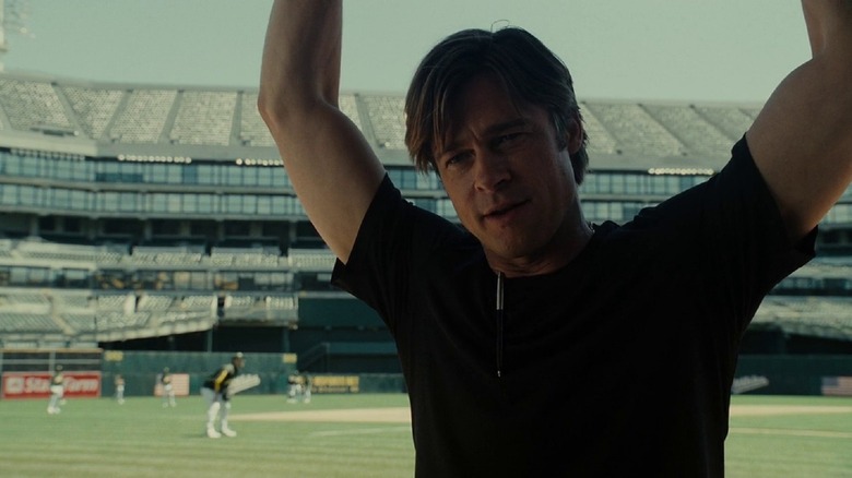 Brad Pitt on field 