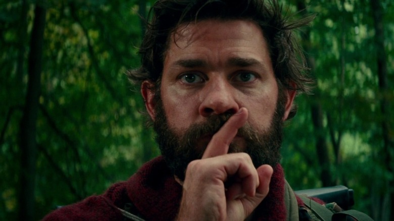 John Krasinski keeps quiet