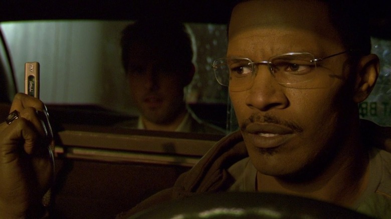 Jamie Foxx and Tom Cruise in cab