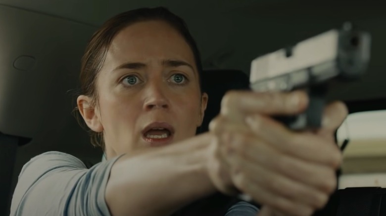 Emily Blunt in shower in Sicario