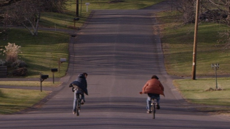 Kids riding bikes