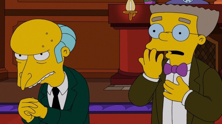 Mr. Burns and Smithers scheming