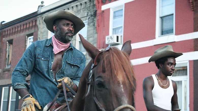 Idris Elba riding horse