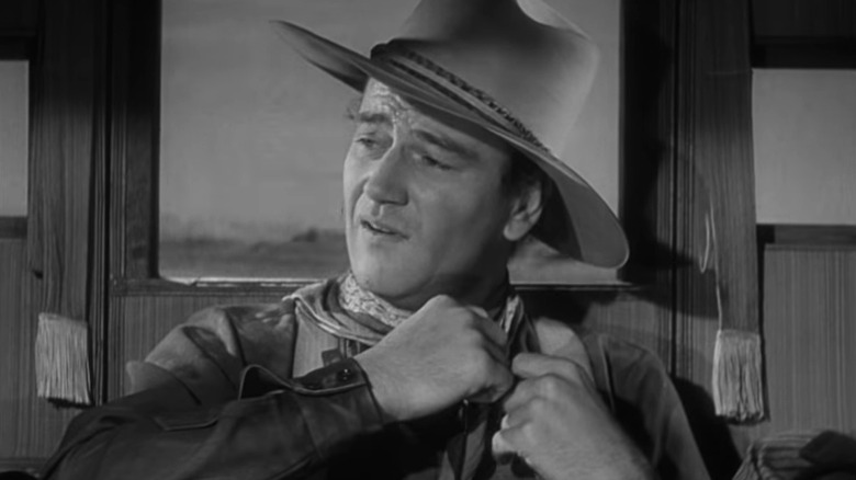 John Wayne rides stagecoach