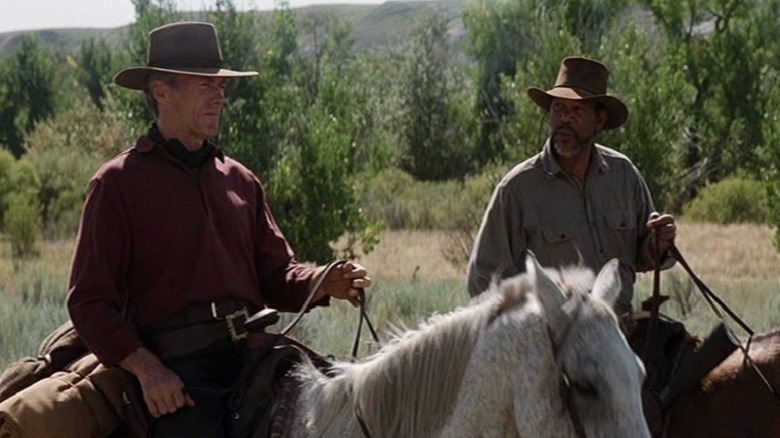 Clint Eastwood and Morgan Freeman ride