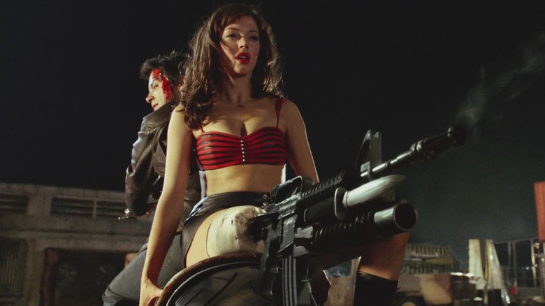 Cherry Darling fires minigun leg