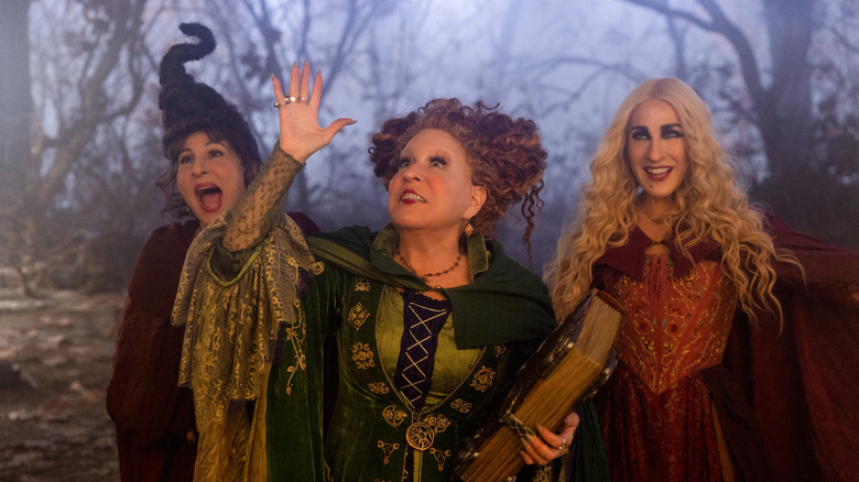 The Sanderson Sisters looking up 