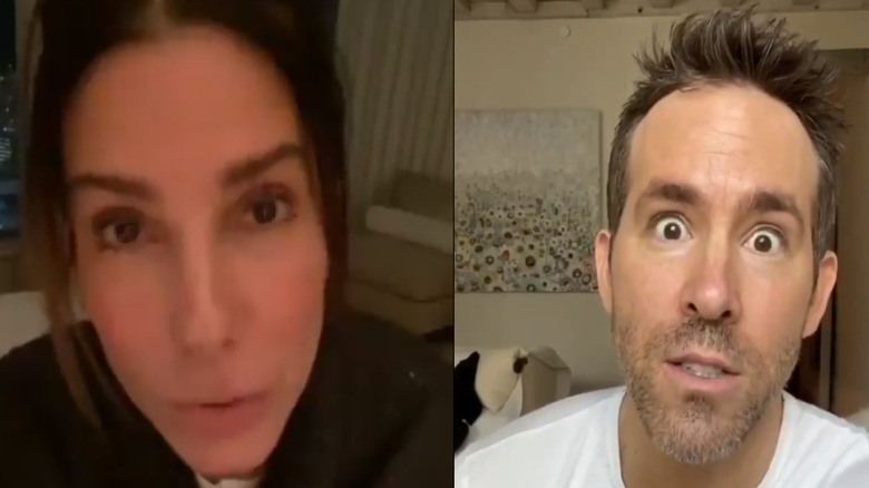 Sandra Bullock and Ryan Reynolds singing Happy Birthday