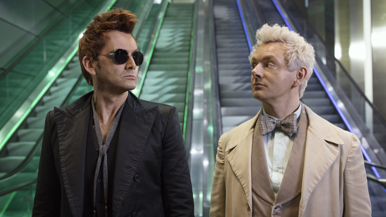 Crowley and Aziraphale on Good Omens