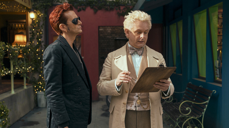 Crowley and Aziraphale on Good Omens