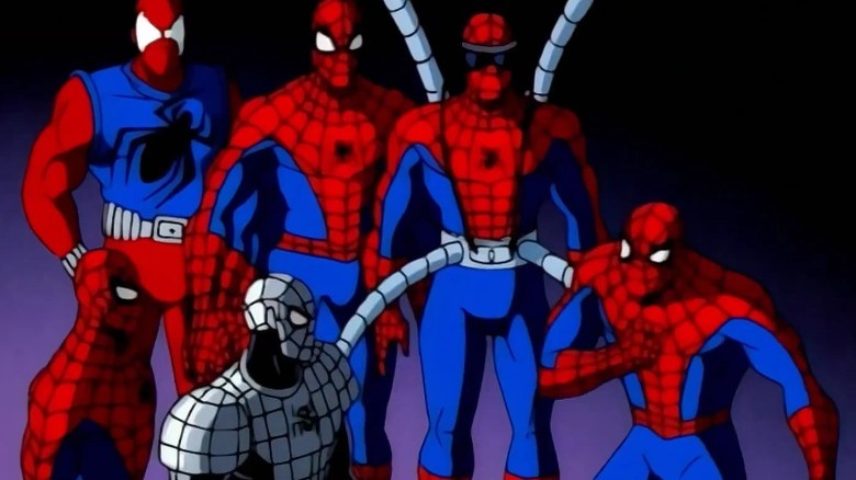 Spider-Man meeting his variants