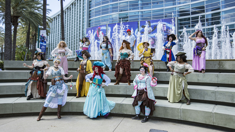 Costumed fans at D23 Expo