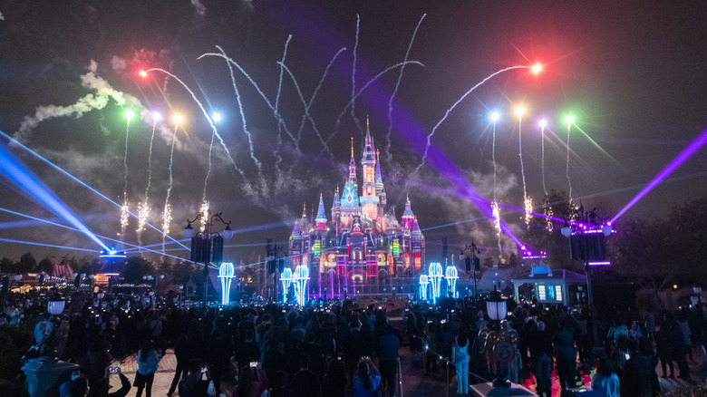 Fireworks at Disneyland Shanghai