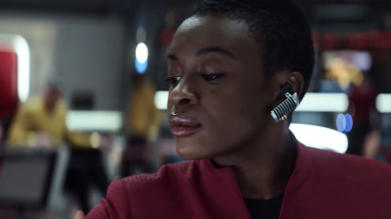 Celia Rose Gooding as Cadet Nyota Uhura in Star Trek: Strange New Worlds