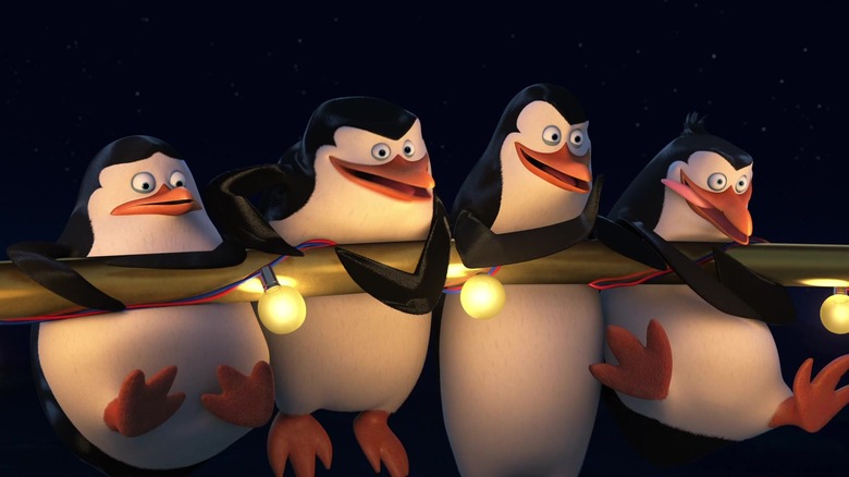 Penguins of Madagascar smiling goofily