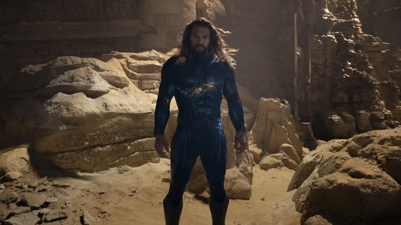 Aquaman wearing blue suit in Deserters kingdom