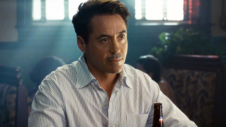 Downey sits with a beer