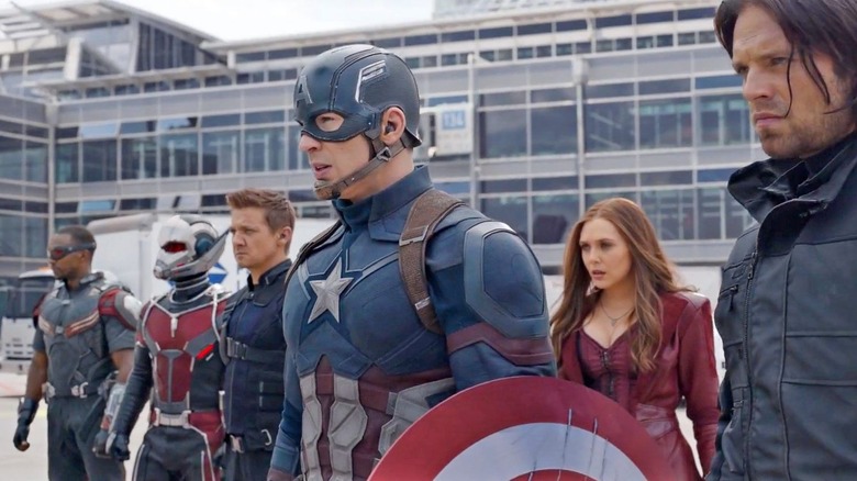 Cap and his team line up