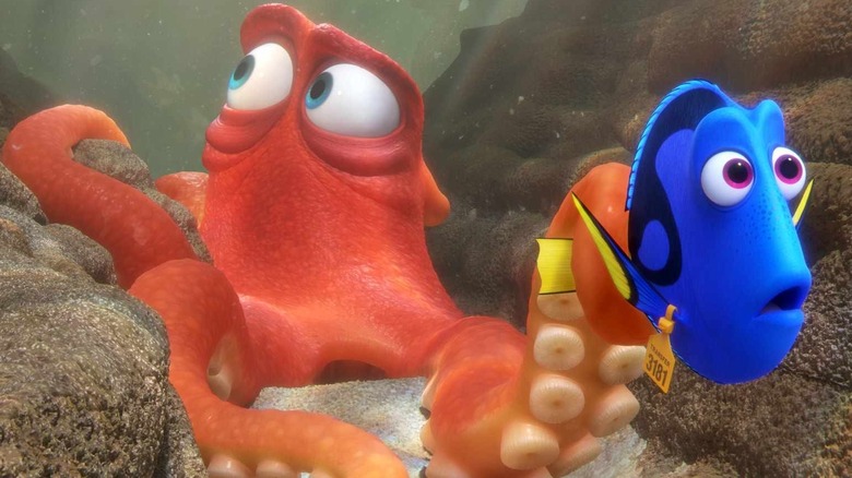 Dory and friend look different ways