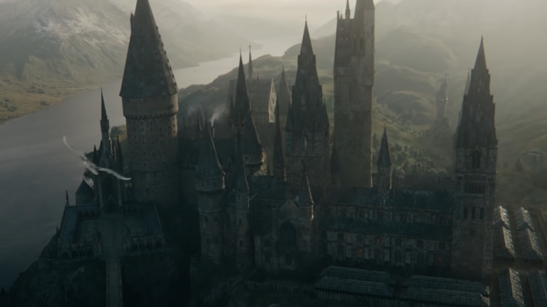 Hogwarts aerial shot