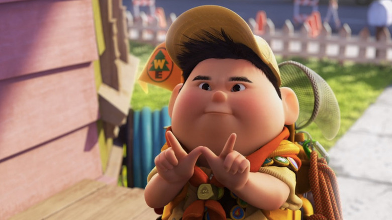 Russell hand signaling Wilderness Explorers