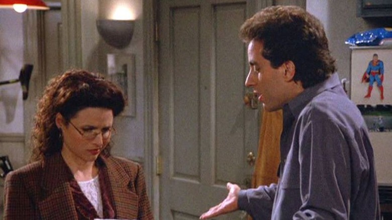 Jerry tries to explain things to Elaine