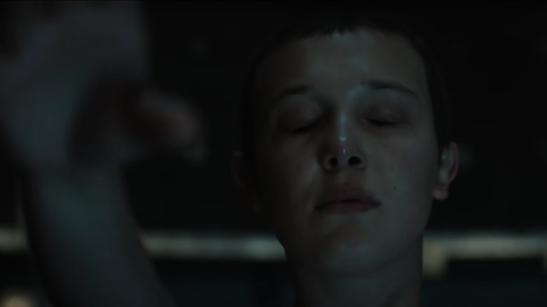 Eleven concentrating with eyes closed
