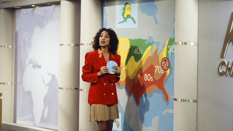 Hilary Banks works as a weather person