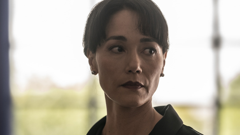 Sandrine Holt scowls as Cheryl Hamlin