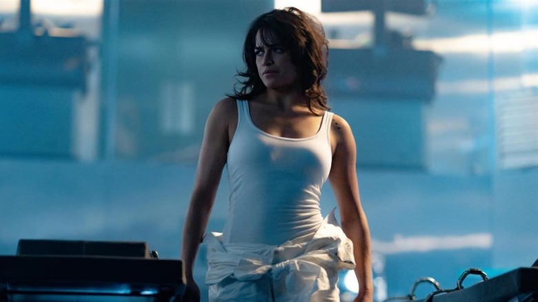 Letty escaping from the lab