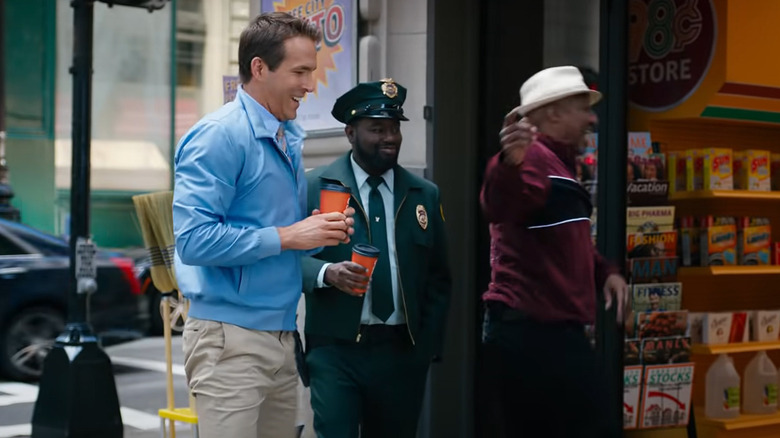 Guy and Buddy on street