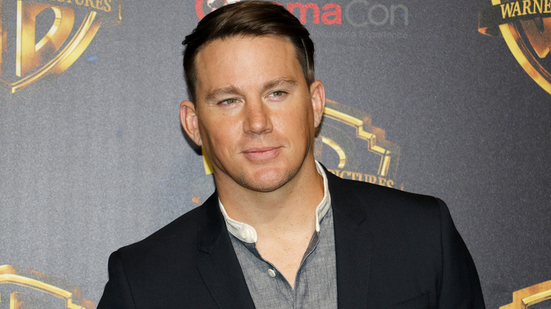 Channing Tatum wearing black blazer