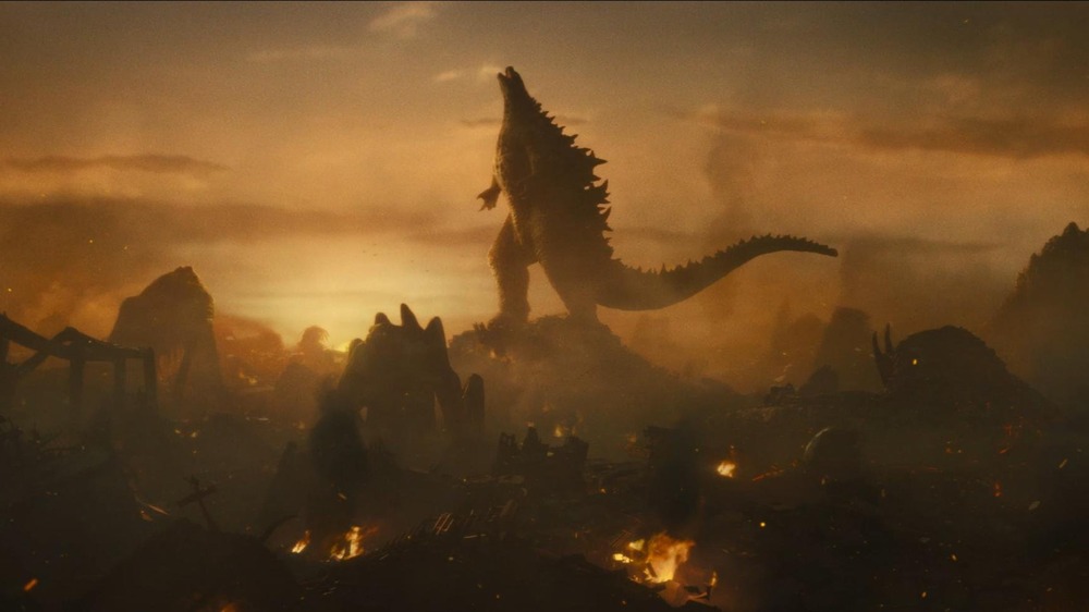 The Titans bowing to Godzilla