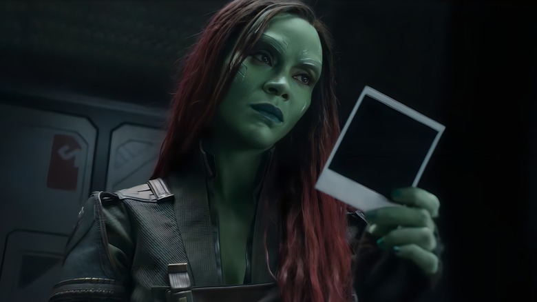 Gamora looks at a picture