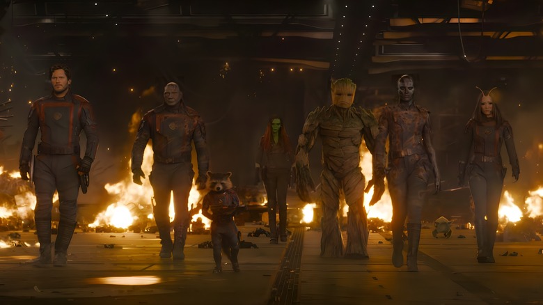 The Guardians of the Galaxy enter battle