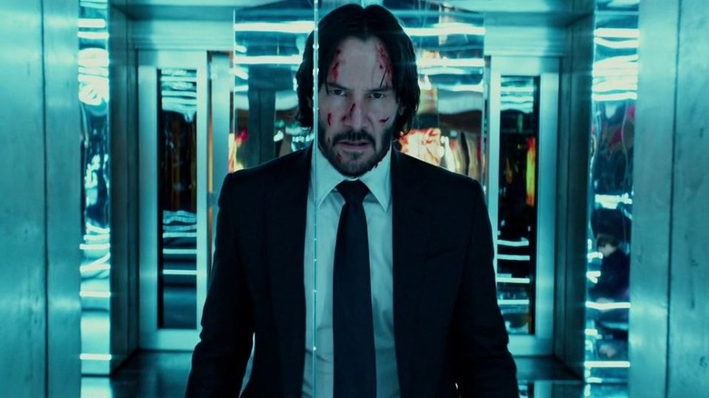 John Wick bloody walking forward