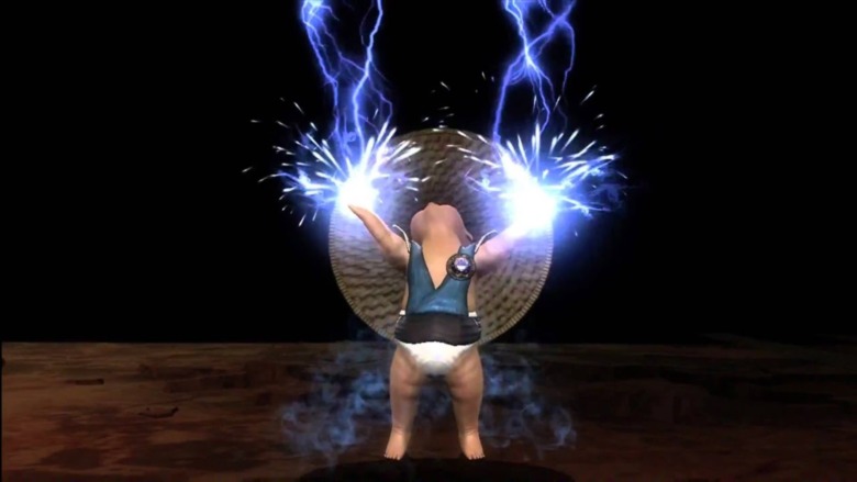 Baby Raiden shoots lightning