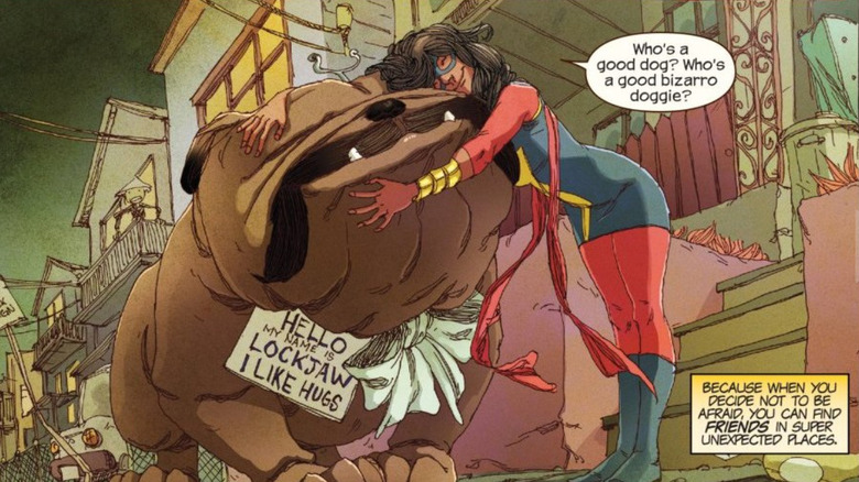 Kamala hugging Lockjaw