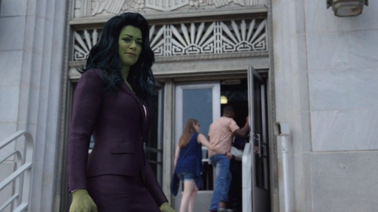 She-Hulk outside court