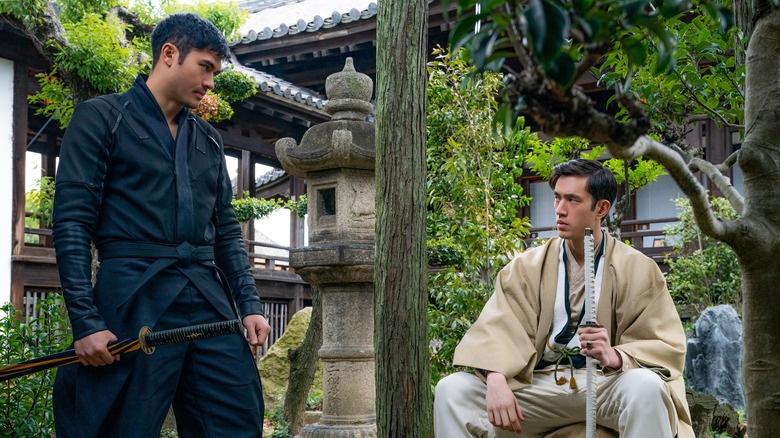 Henry Golding and Andrew Koji in "Snake Eyes: G.I. Joe Origins"