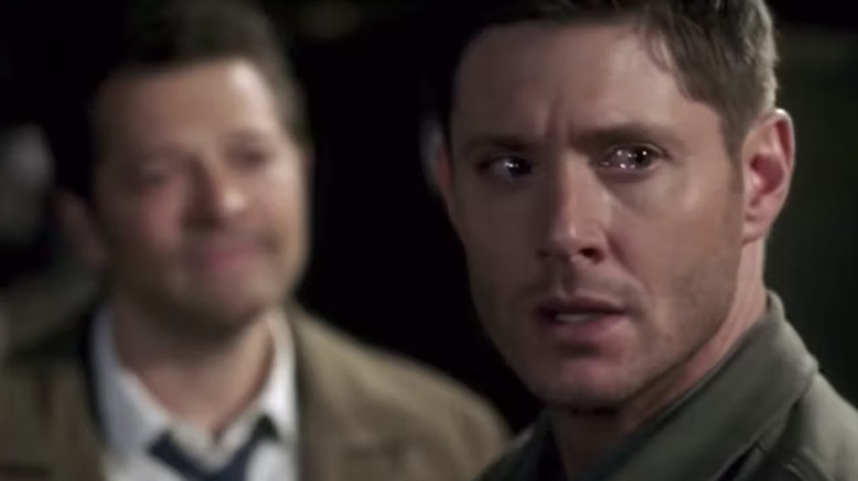 Cas and Dean looking distraught