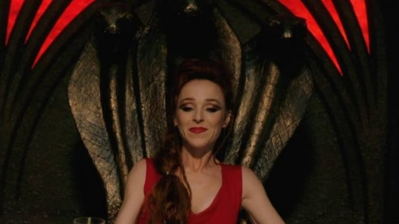 Rowena on throne in hell